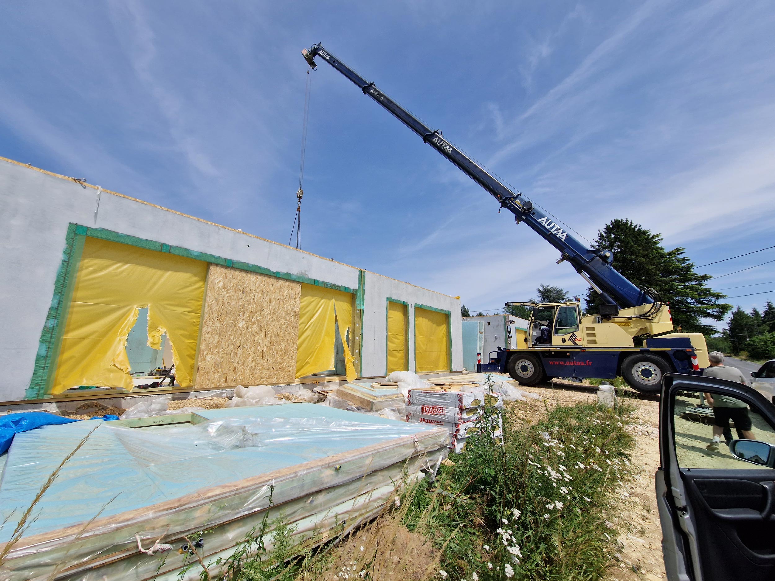 Construction de deux maisons jumelles en ossature bois destiné à la location.